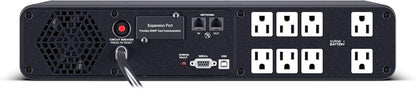 CyberPower CP1500PFCRM2U PFC Sinewave UPS System, 1500VA/1000W, 8 Outlets, AVR, Short Depth 2U Rackmount