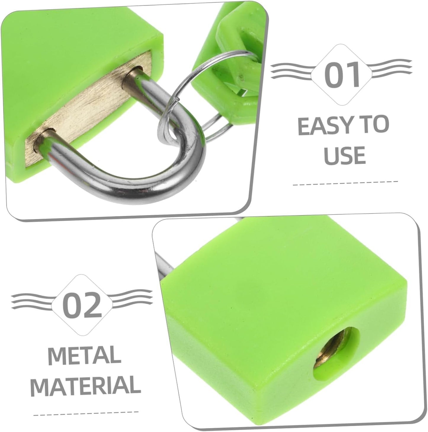 CIYODO 4pcs Keyed Padlocks with Keys Small Luggage Locks for Suitcases Backpacks Lockers Versatile and Security for Travel Daily Use