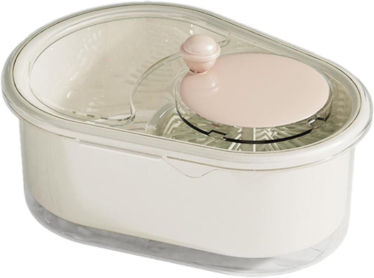 Veggie Spinner Bowl - Food Prep Tool, Salad Washing Basket | 32x24x14cm/12.6x9.45x5.51 inches Vegetable Rinse Device, Fruit Cleaning Container, Leafy Greens Dryer
