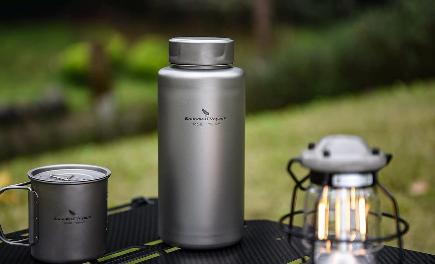 Boundless Voyage Titanium Water Bottle 1 Liter Single-layer Sports Bottle Ultralight Leakproof Drinkware for Outdoor Camping Hiking
