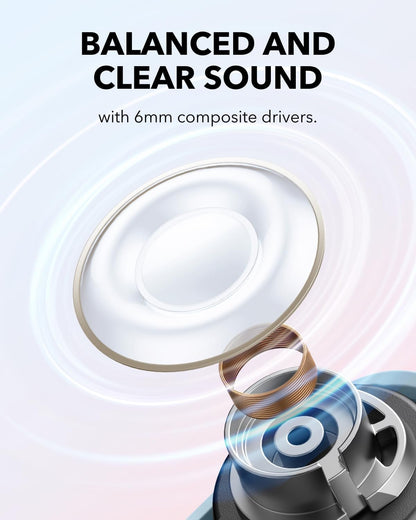 soundcore A30i by Anker, Smart Noise Cancelling Earbuds, Lipstick-Shaped Stylish Design, Tiny, Lightweight Comfort, Clear Sound, IP54, 15H Playtime in ANC Mode, Wireless Earbuds, Bluetooth 5.4
