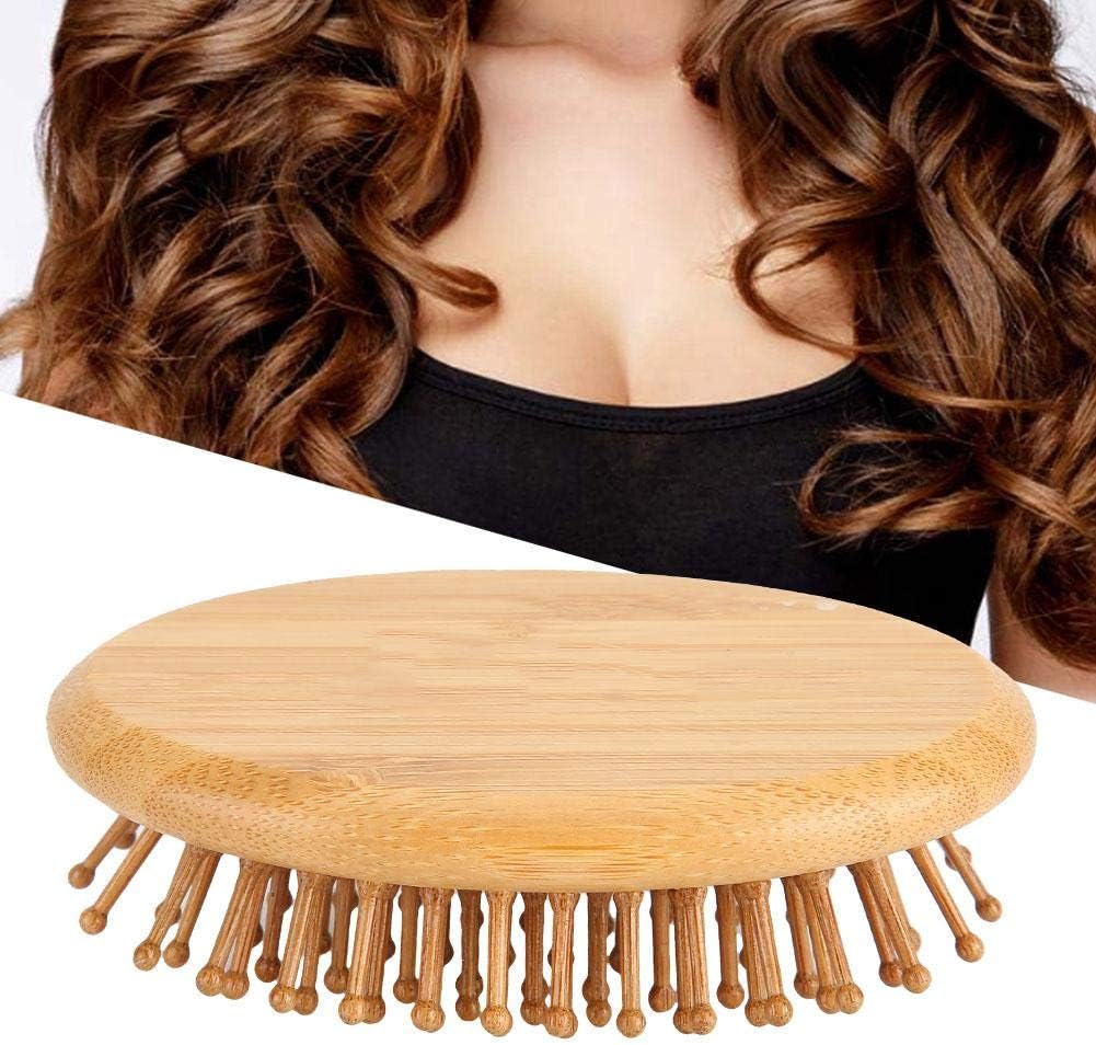 Burappoi Wooden Massage Comb, Mini Brush, Detangling Hairbrush Massage Hair Brush No Handle Scalp Care Styling Comb Paddle Hair Brush Hairdressing Comb for Straight Curl Hair(#1)