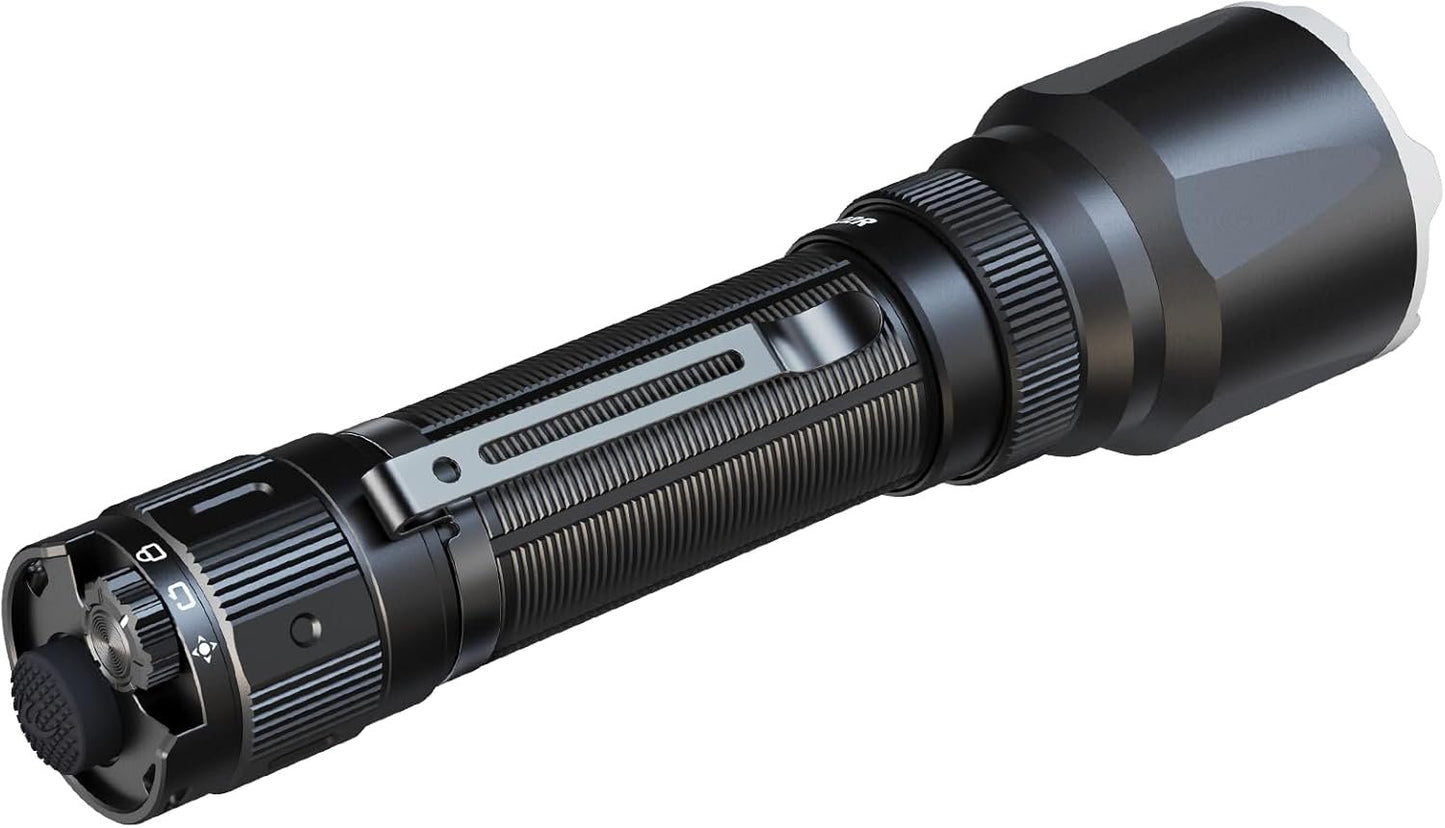 Fenix TK22R Tactical Flashlight, 3200 Lumens USB-C Rechargeable, 525 Yards Long Throw, High Power Super Bright with Lumentac Organizer