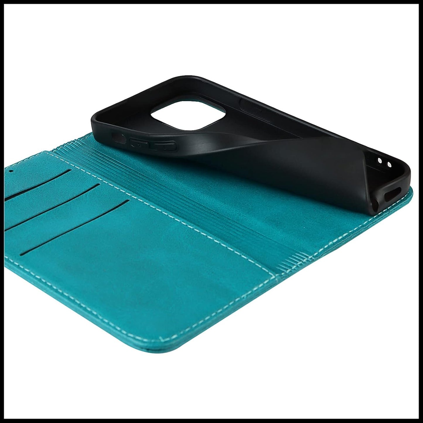 FROLAN for iPhone 13 Pro Wallet Case with Card Holder, Premium PU Leather Credit Slot Flip Folio Book Drop Protection Shockproof Phone Cover for iPhone 13 Pro 6.1 Inch (Sky Blue)