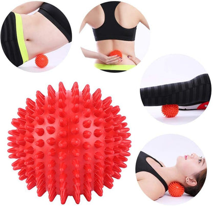 Finger Relax Massage Balls, Durable Plastic Trigger Point Massager, Roller Spiky Balls Fitness Tool 7.5cm/9cm(Red 7.5cm)