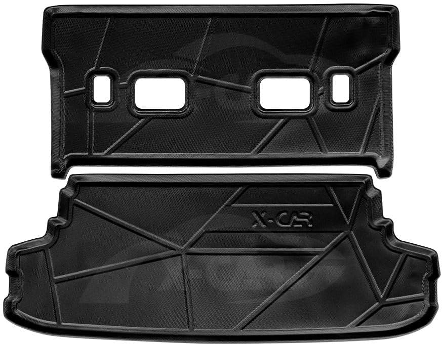 X-CAR 2 PCs Version Boot Liner for Mitsubishi Pajero 2006-2022 Heavy Duty Cargo Trunk Mat Luggage Tray Interior Accessories
