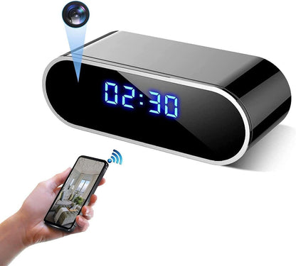 4KUHD Spy Camera Hidden Camera in Clock WiFi Hidden Cameras Video Recorder Wireless IP Camera Indoor Home Security Monitoring Nanny Cam 140Â° Angle Night Vision/Motion Detection