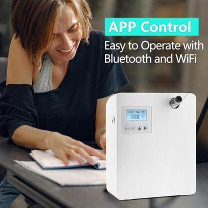 Smart Scent Air Machine, 300ML Aromatherapy Diffuser with Touch Screen & Bluetooths/WiFi Remote App Control, Covering 300-400m³, for Home, Hotel, Office, Bedroom, Spa White