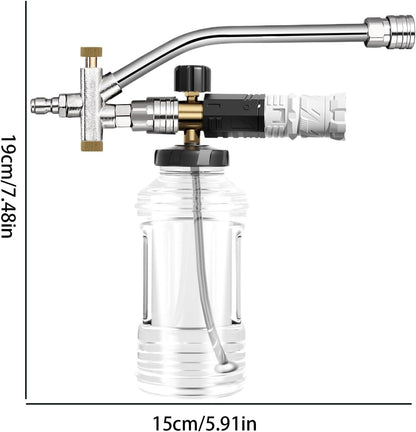 Car Wash Soap Sprayer, Spray Nozzle Attachment Kit with Adjustable Mode, High Pressure Water Spray, Tire Cleaning Use, Ideal for Truck, Outdoor Lawn, Detailing, 7.48x5.91 inches