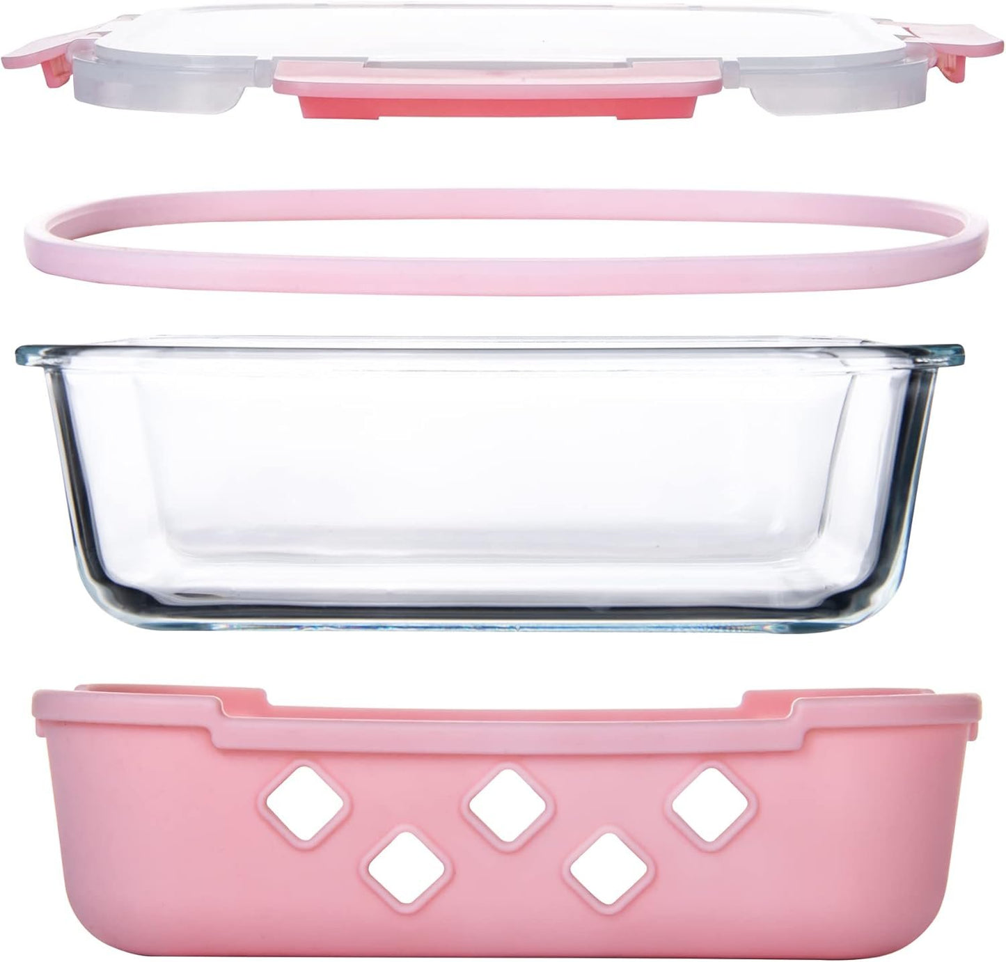 YARYOUNG 10 Pack Glass Meal Prep Containers with Removable Silicone Sleeves,Food Storage Container Set with Airtight Lids (34oz+12oz)