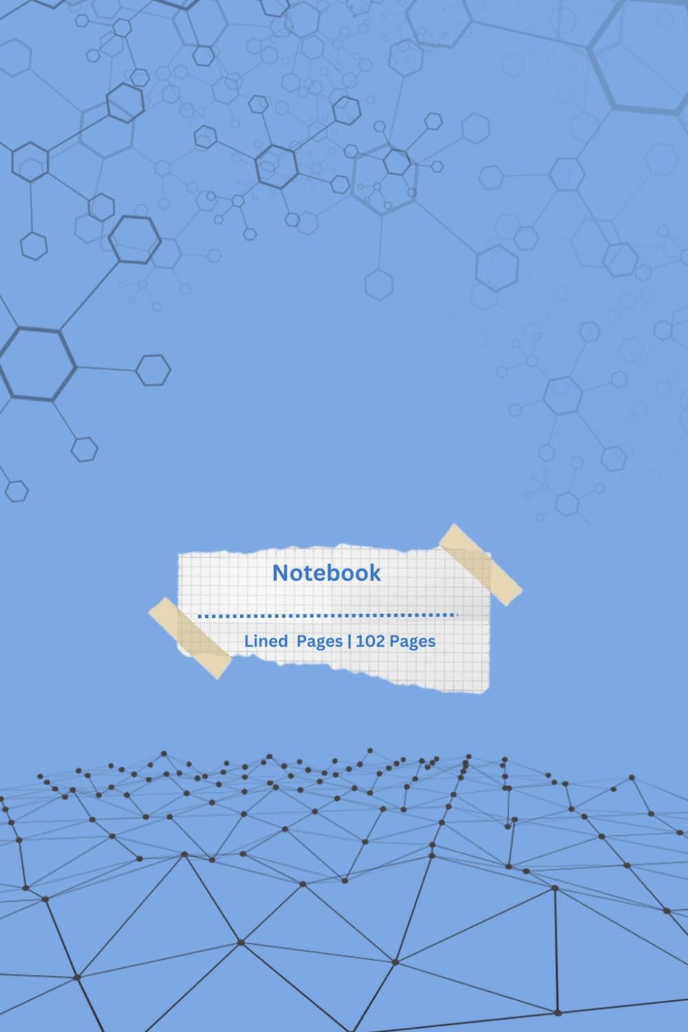 Notebook: Blue Tech Lined Pages paper For School, College, Office, Work, Kids, Teens, Students, Journal