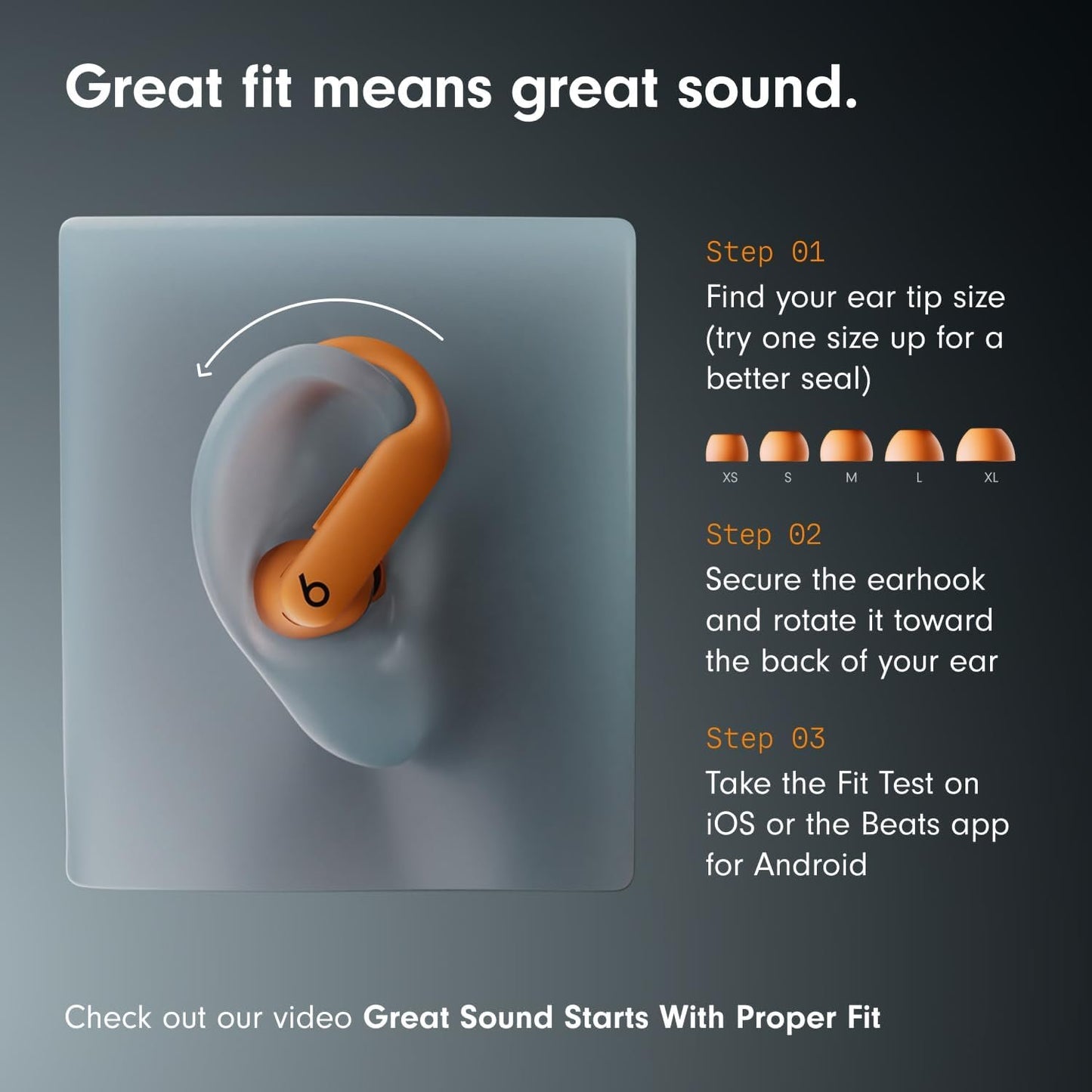 Beats Powerbeats Pro 2 Wireless Bluetooth Earbuds - Noise Cancelling, Heart Rate Monitor, IPX4, Up to 45H Battery & Charging Case, Works with Apple & Android - Electric Orange