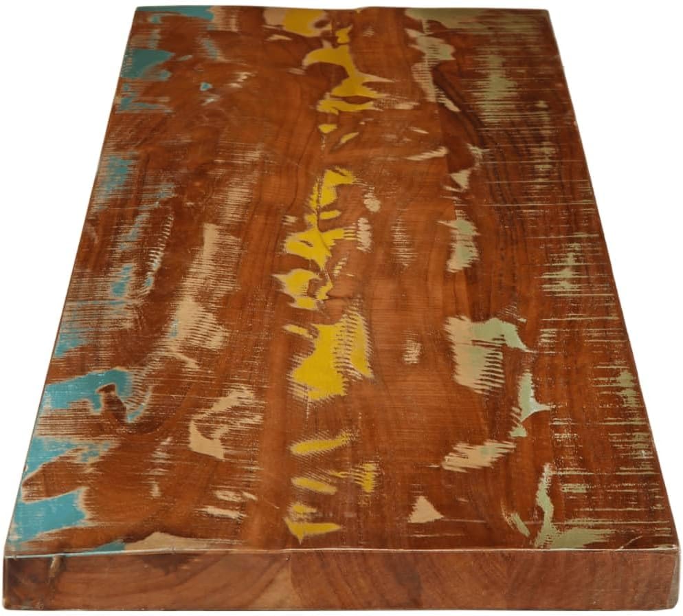 Recycled Solid Wood Rettangolare Tabletop 140 x 20 x 2,5 cm - Ideal for Desks & Dining Tables, Durable & Eco-Friendly Surface - 371017