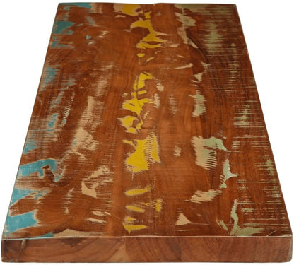 Recycled Solid Wood Rettangolare Tabletop 140 x 20 x 2,5 cm - Ideal for Desks & Dining Tables, Durable & Eco-Friendly Surface - 371017