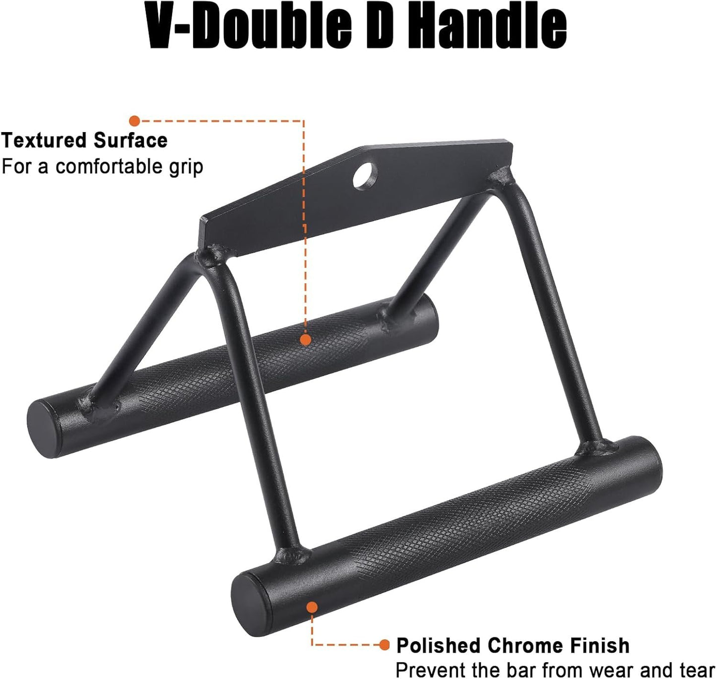 Workout Cable Machine Attachment for Home Gym, SERTT LAT Pulldown Attachments, Cable Accessories for Weight Training, Straight Pull Down Bar, Tricep Rope, Double D Row Handle