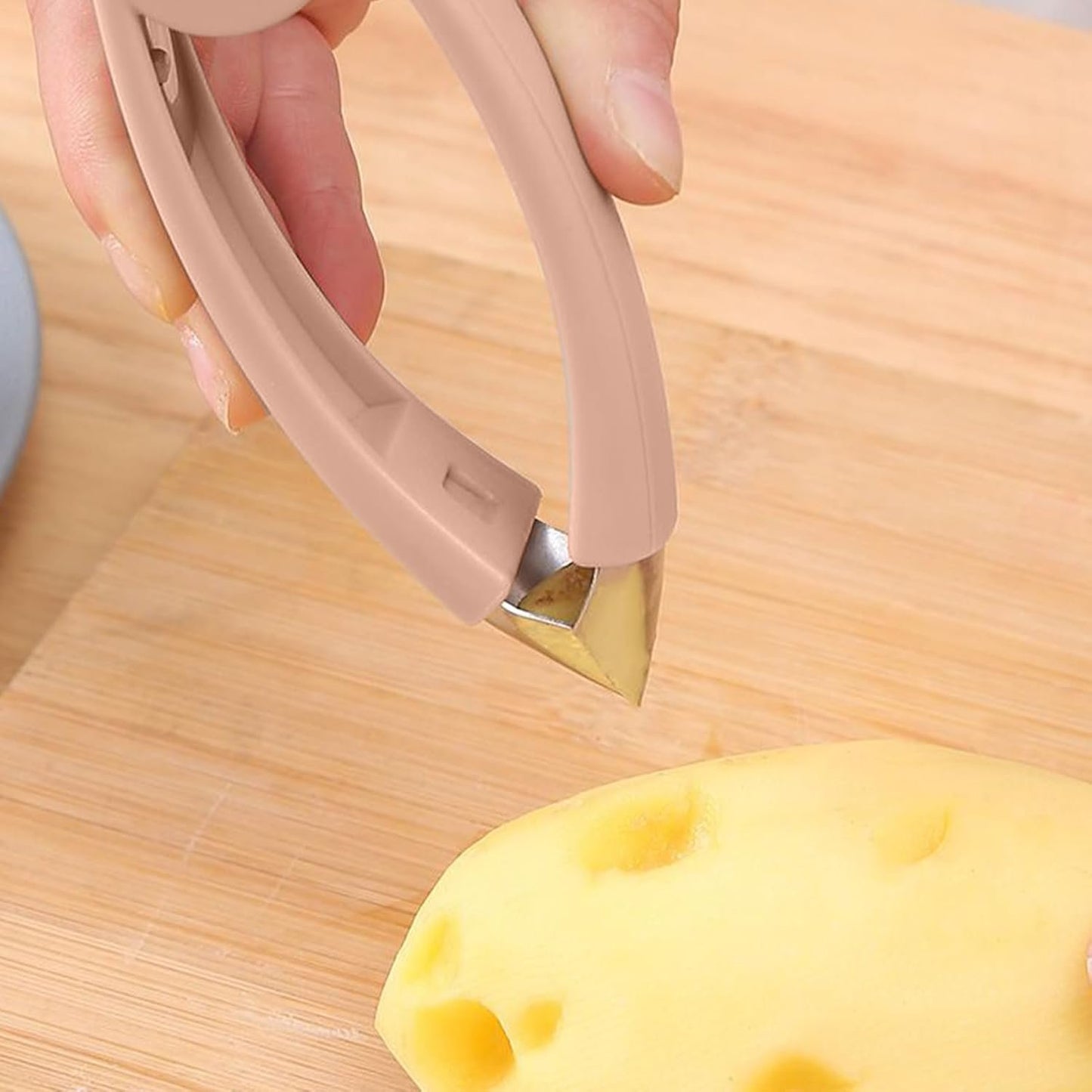 Keyubria Strawberry Huller - Stainless Steel Pineapple Eye Removal Tool | Ergonomic Handle Tweezers, Kitchen Food Prep Cooking Utensils for Tomatoes, Cherry, Potatoes, Pepper