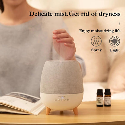 300ml Essential Oil Aroma Diffuser with Remote Control Timer Waterless Auto-Off Protection LED Warm Night Lamp Air Humidifier for Bedroom Home Yoga Spa