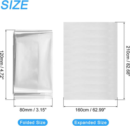uxcell 2Pcs Highly Reflective PET Film, 82x63-Inch Garden Greenhouse Covering Foil Sheets for First Aid Blanket, Growth Room, Camera Reflector, Tent Outdoor Emergency, Silver