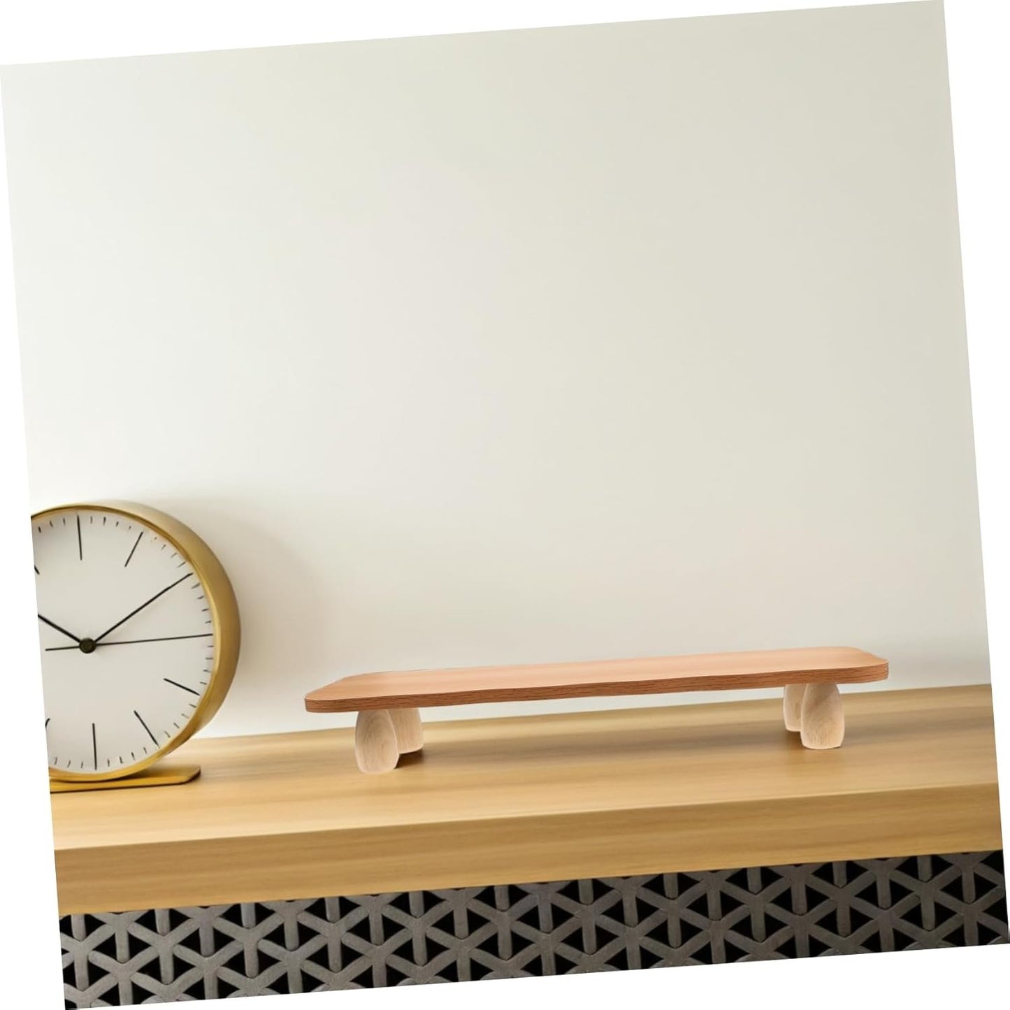 ETHZZLE Desktop Monitor Stand Riser Wooden Floor Riser for Enhanced Workspace Organization Stylish Office Desk Storage Shelf Optimizes Viewing Angle and Reduces Eye Strain