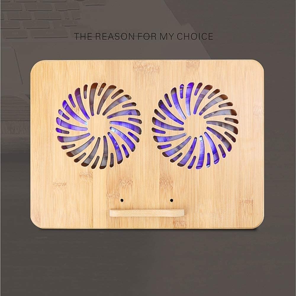 Laptop Cooler Laptop Cooling Pad Bamboo Laptop Stand Cooling Pad Laptop Cooler Pad Laptop Desk Laptop Table with Tilting Angles for Notebooks Laptop Cooling Stand Laptop Cooling Fan (Color : A, Size