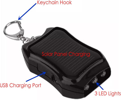 Powers Bank - Solar Charger Powers Bank | 1500mAh Portable Battery, Fast Charging Waterproof Keychains Unit with Bright Flashlight for RV Travel, Camping, Survival Gear, Tablets, Smartphones