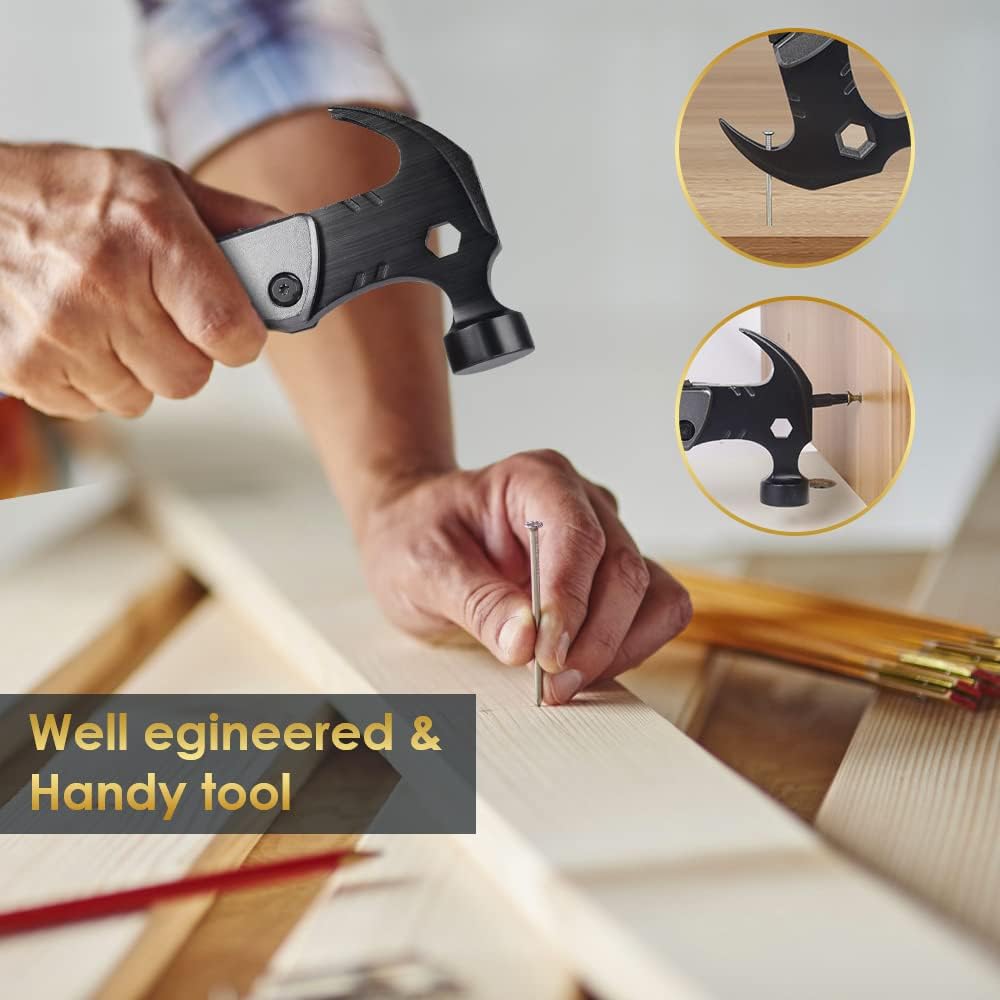 Multitool Fathers Day Dad Gifts from Daughter and Son, Camping Accessories, 13 in 1 Survival Multi Tools Hammer, Christmas Cool Gadgets for Adults Him Boyfriend Husband Grandpa Women Birthday