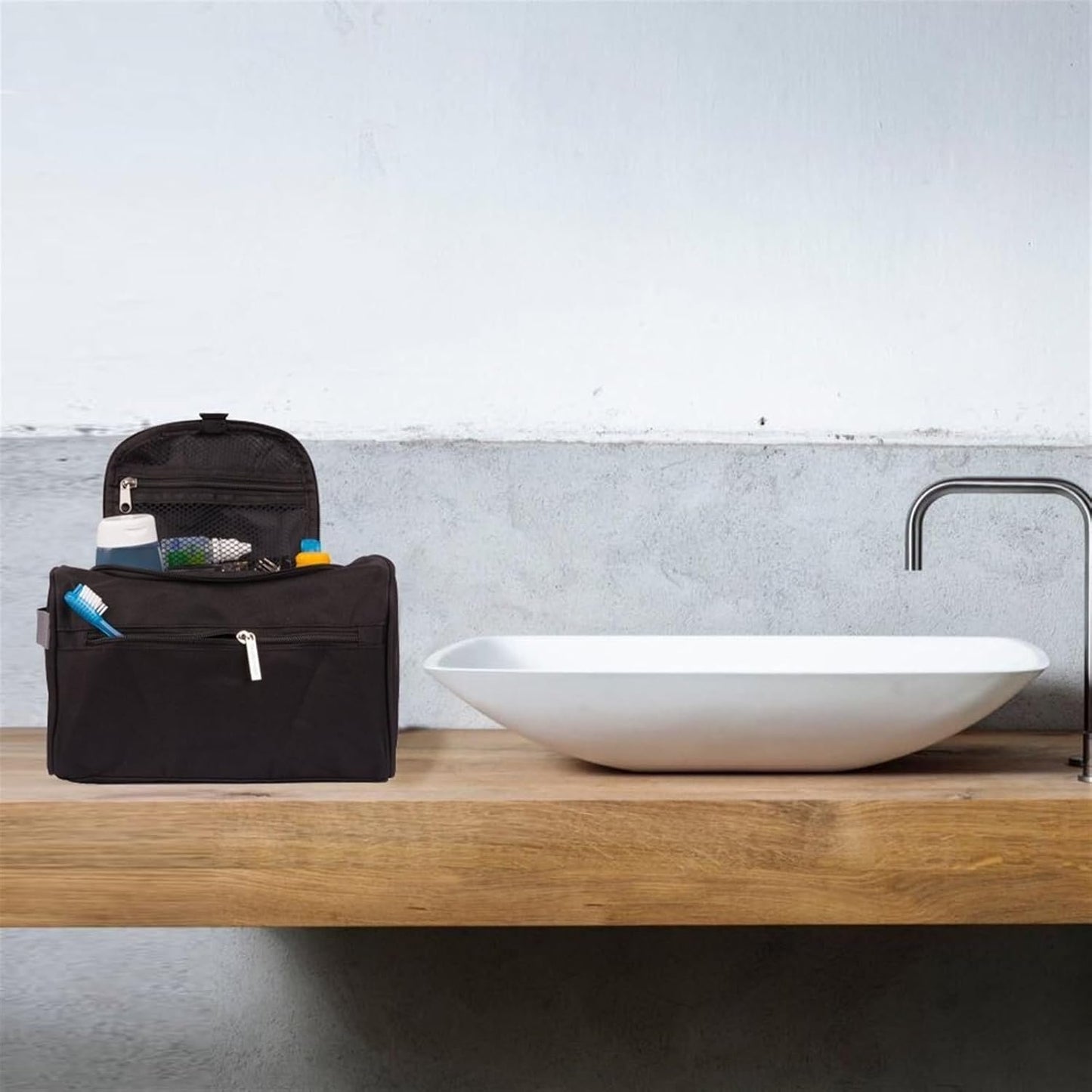 Travel Toiletry Bag, Hanging Travel Cosmetic Bag Toiletry Bag Organizer and Bathroom Hygiene Toiletry Bag Set with Hook Travel Cosmetic Bag Makeup