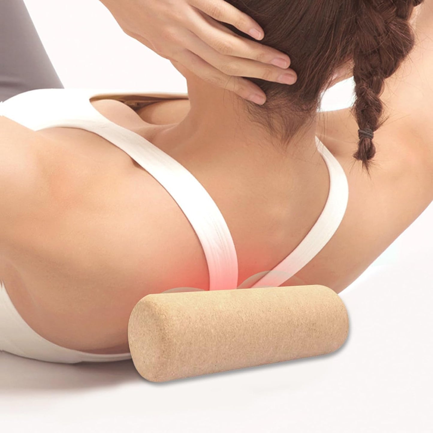 Colonna di yoga in sughero, rullo per esercizi – Rullo di sughero per tutto il corpo – Rullo elastico muscolare, attrezzo per l'allenamento a casa, palestra, allenamento, allenamento 'equilibrio