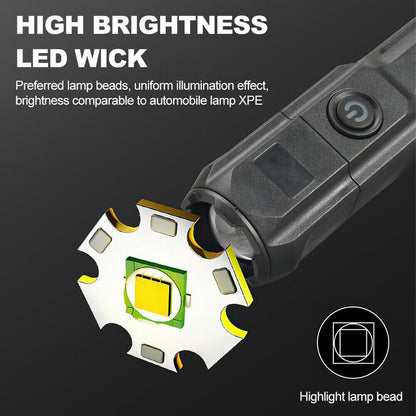 TooToo 990000LM Torch CREE Led Flashlight USB Rechargeable Tactical Camp Zoomable Lamp