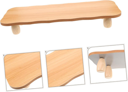 BELLIFFY Computer Monitor Stand Riser Wooden Desk Shelf Organizer with Storage for Enhanced Workspace Organization Reduces Eye Strain Strong and Stable Design for