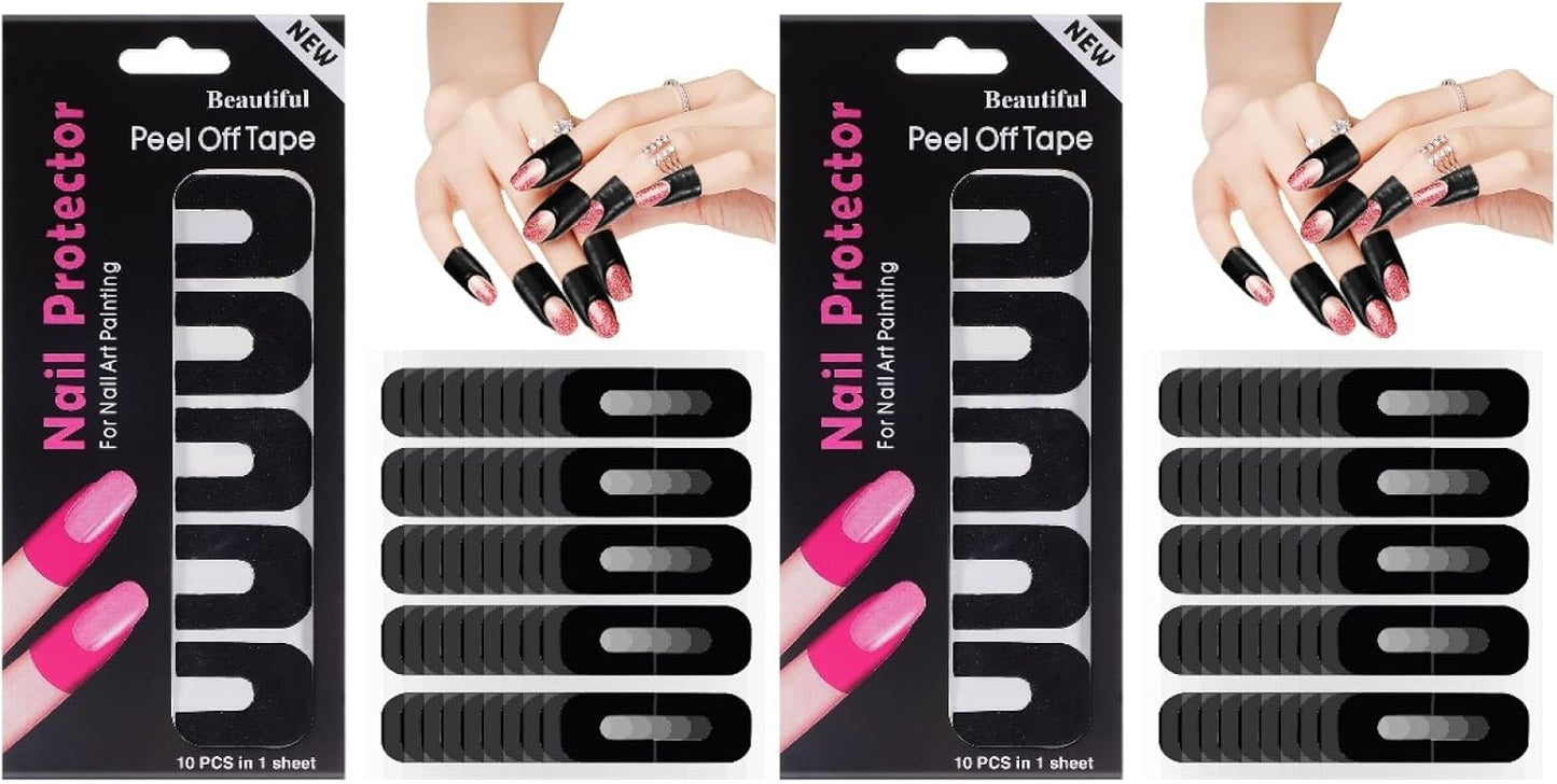 FRCOLOR 200 Sheets Nail Polish Protector Nail Guards Nail Gel Stickers Nail Care Tools Nail Polish Protector For Fingers