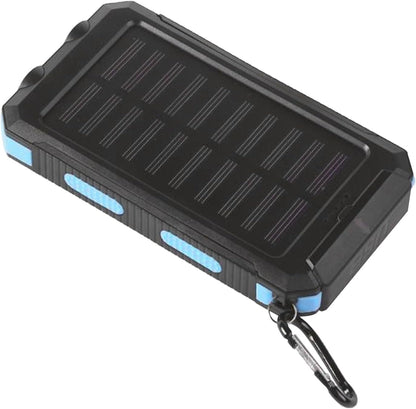 Solar Charger Powered Bank,Fast Charging Solar Battery Pack - Wireless Waterproof Battery Pack with Compass Survival Gear for Camping, Men & Women