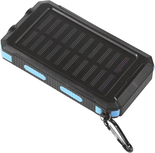 Solar Charger Powered Bank,Fast Charging Solar Battery Pack - Wireless Waterproof Battery Pack with Compass Survival Gear for Camping, Men & Women