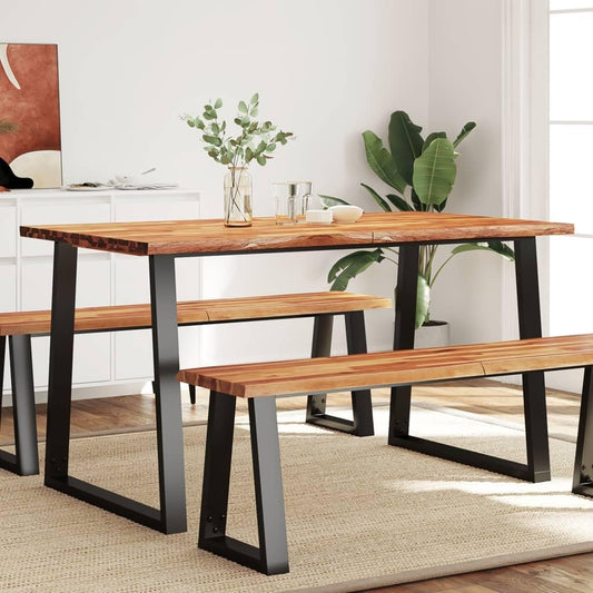 Acacia Wood Dining Table, 140x80, for Kitchen, Small Room, Mesa, Comedor, and Breakfast Nook