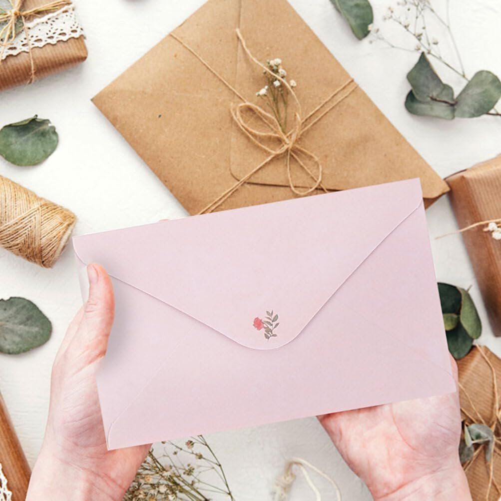 NUOBESTY A5 Stationary Paper and Envelopes Set, 24PCS Floral Stationery Writing Paper 12PCS Matching Envelopes Lined Printing Paper for Home Office School