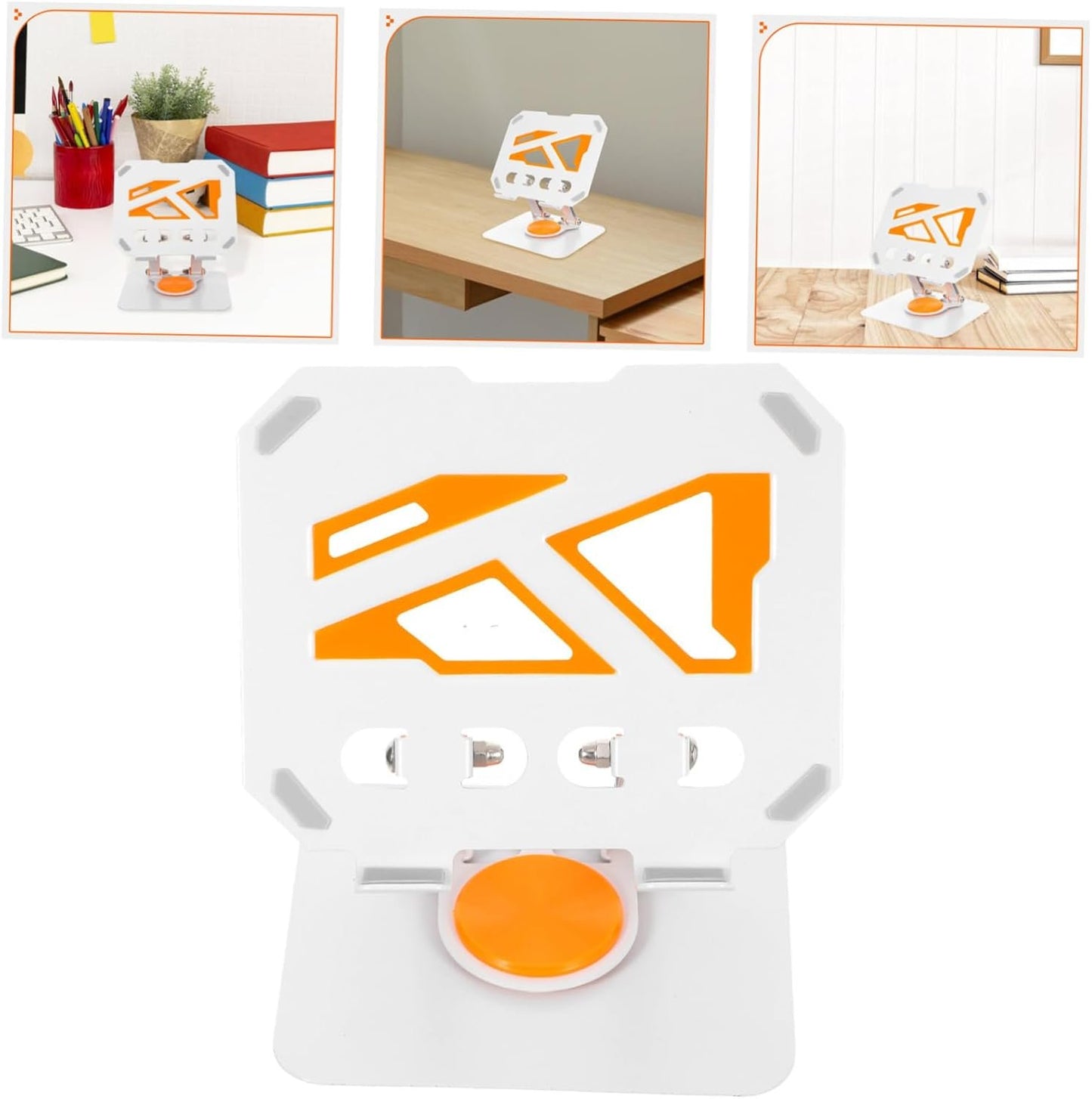 Veemoon Foldable Tablet Holder Stand: -Slip Desktop Stand Portable Holder for Office Entertainment and Travel White