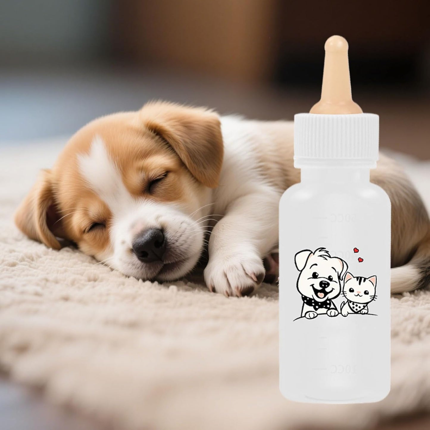 Kitten Feeding Bottle - Cat Bottles for Kittens,Puppy Milk Feeder, Feeding and Watering Supplies, Portable for Indoor Outdoor Small Animals