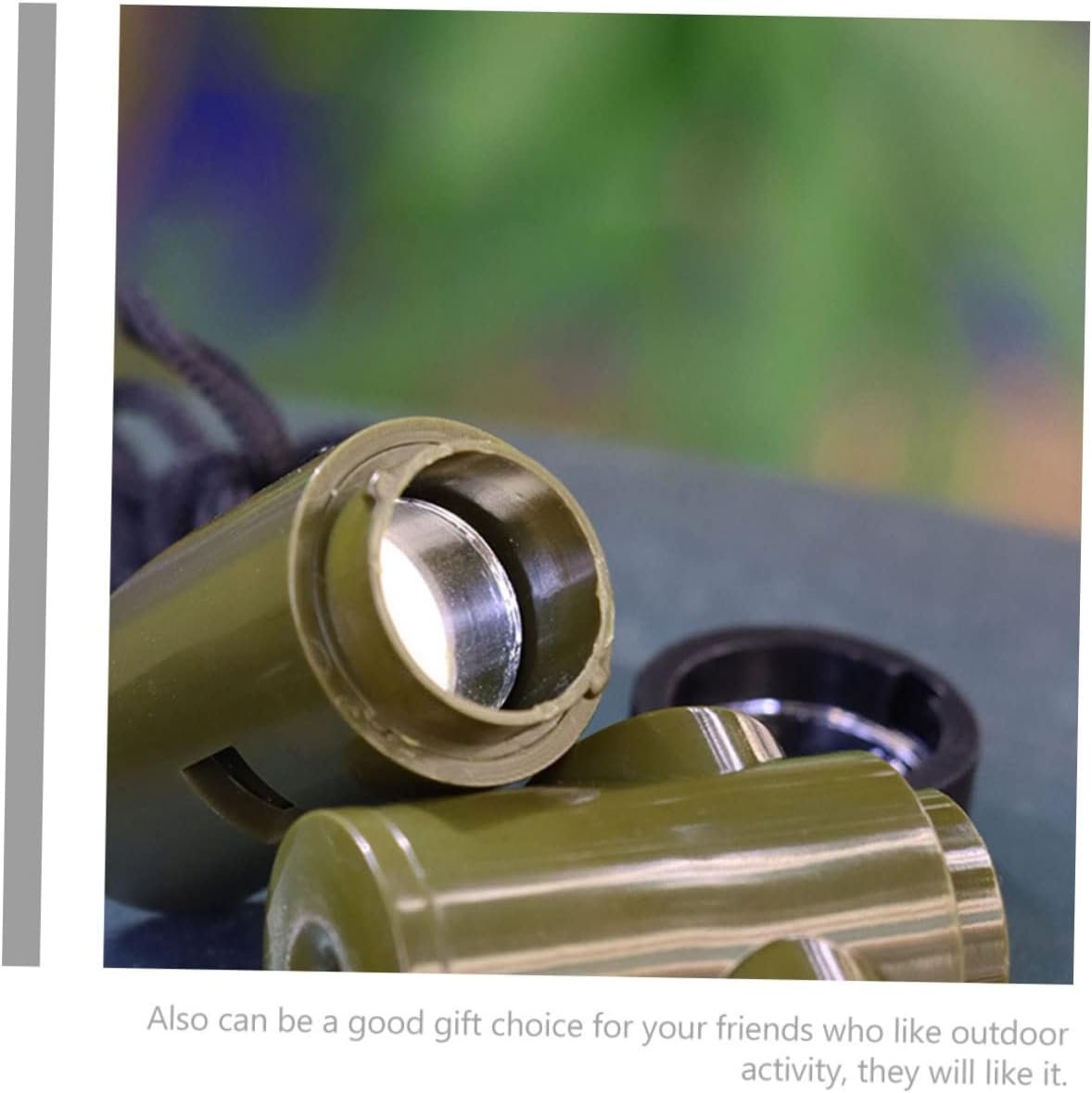 VICASKY 2Pcs Multi Function Outdoor Emergency Whistle with LED Light and Compass Survival Whistle Tool