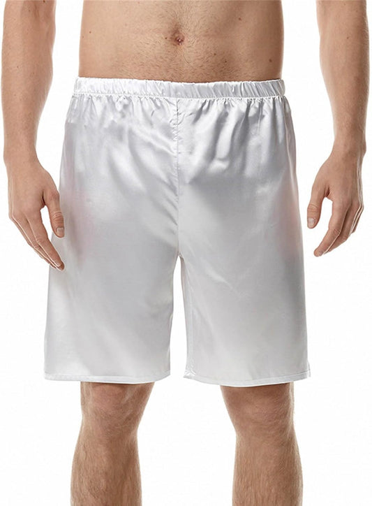 Star Boy Uomo Estate Fitness Sport Tempo Libero Tinta Unita Nero Singolo Strato Pantaloncini per Uomo Tech Mens Pantaloni, bianco, L