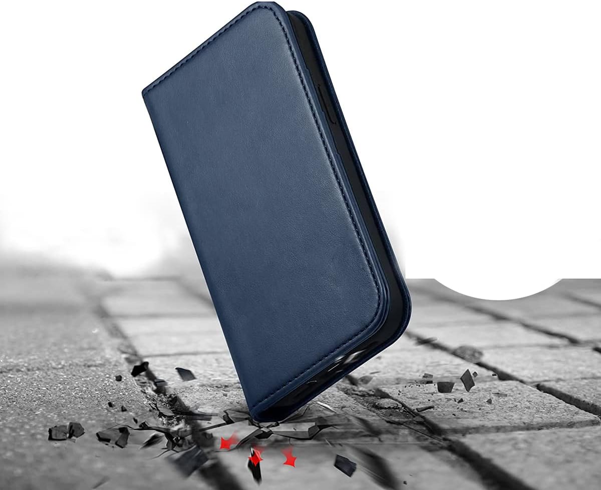 FORZARMOR Wallet Cover for Oppo Reno 13 Pro 5G (6.83 Inch) Case, PU Leather Pockets Shockproof Magnetic Flip Card Holder (for Reno 13 Pro 5G,Blue)