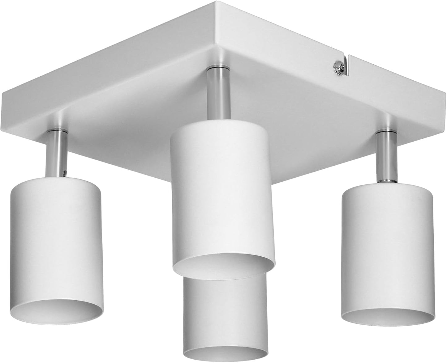 Miratic Ceiling Spotlight 4 Points of Light Base GU10 Max. 4 x 50 W Two Possible Mounting Spotlights Ceiling or Wall Spotlights IP20 White (Bulbs Not Included) (White)