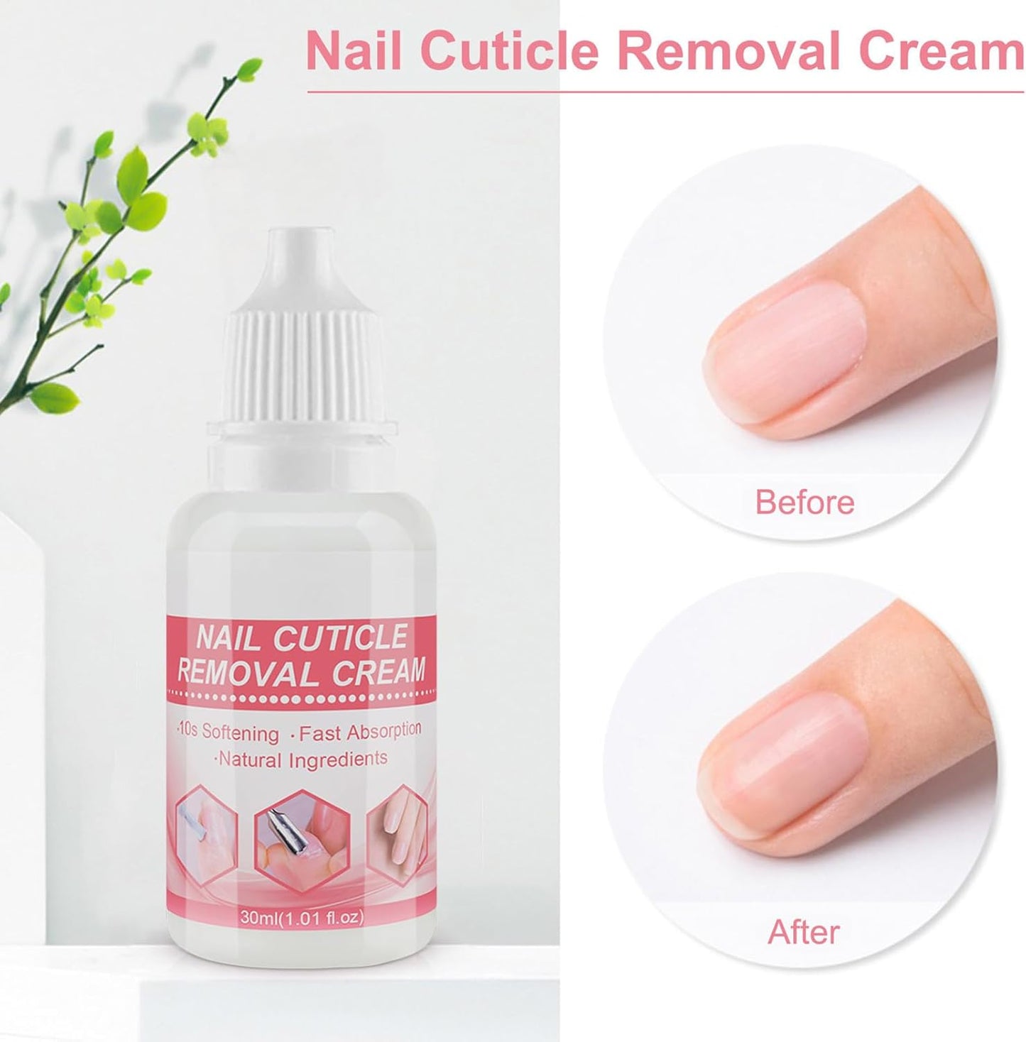 Cuticle Oil - Nail | Nourishing Hand Moisturiser | Hydrating Gel With Vitamin E And Peppermint, Softens Cuticles, Removes Dead Skin, Nail Polish Prep Care Daily Used