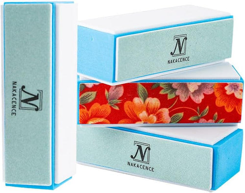 Nail Buffer Block, Nail Files and Buffers 4-Way Nail Buffer and Shine Kit – 3 Step Mini Natural Nail Polisher Sanding File Block for Professional Manicure Nail Care DIY or Nail Salon Pack of 4pcs