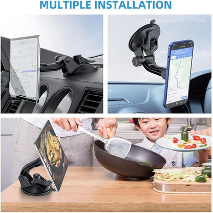 OHLPRO Magnetic Mobile Phone and Tablet Car Holder, 360° Rotation Universal Dashboard/Windscreen Magnetic 6 Strong Magnets, for 4 to 10 Inch Tablets and All Mobile Phones