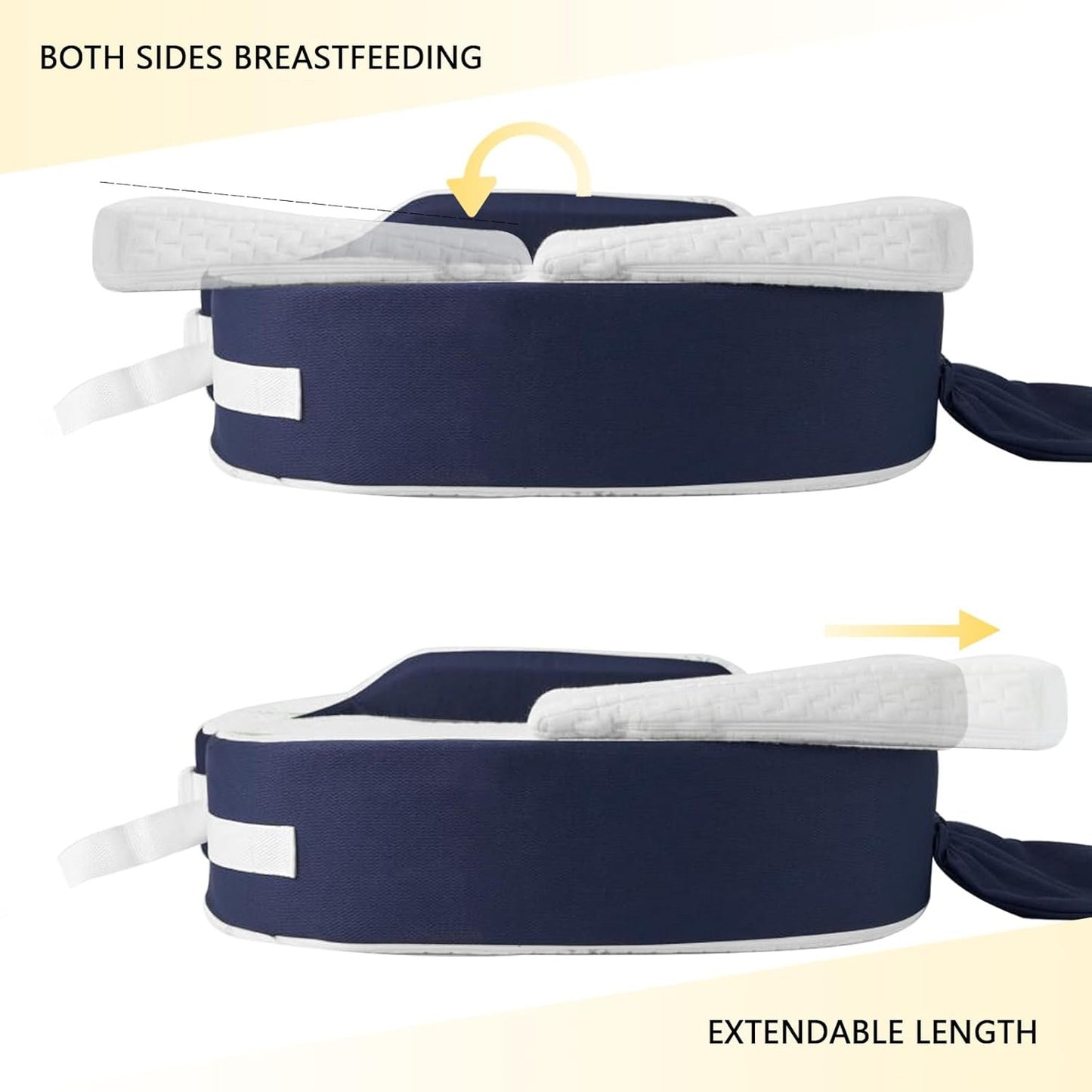AINIYNM Nursing Pillow for Breastfeeding Pillows Ergonomic Feeding Pillow Made of Memory Foam with Waist Support Band Make Feeding Easier with Removable Wedge Pillow
