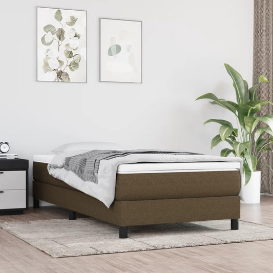 Lechnical Giroletto a Molle Marrone Scuro 90x200 cm in Tessuto,Mobili,Letti e Accessori,Letti e telai per Letti