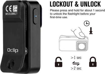 OLIGHT Oclip EDC Flashlight with Magnetic, Dual Light Sources 300 lumens Rechargeable Pocket Light, Easy to Attach and Clip-on for Hiking, Camping, Emergency, and Daily Use(Black)
