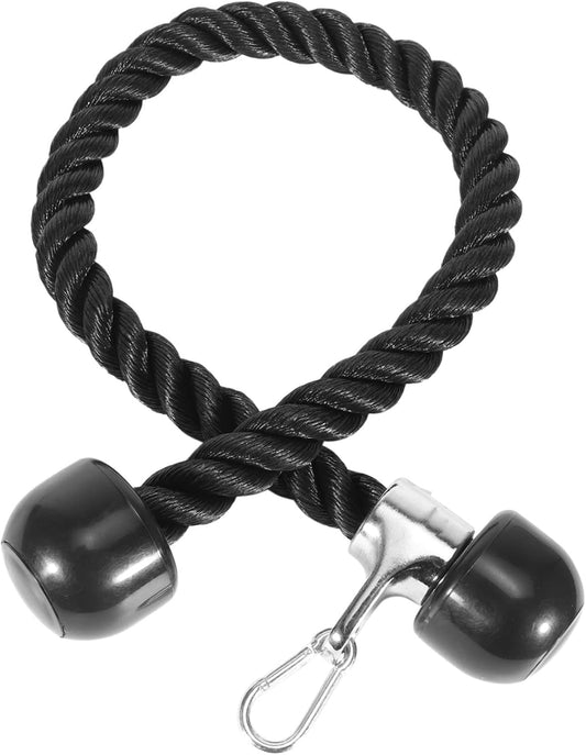 POOSR Heavy Duty Tricep Pull Down Rope 36 Inches with Snap Hook, Fitness Attachment Cable Machine Pulldown Rope for Home Gym
