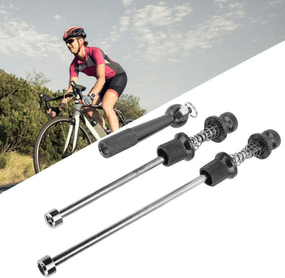 Aluminum Alloy Road Bike Anti Theft Quick Release Skewers Wheels Locking Security