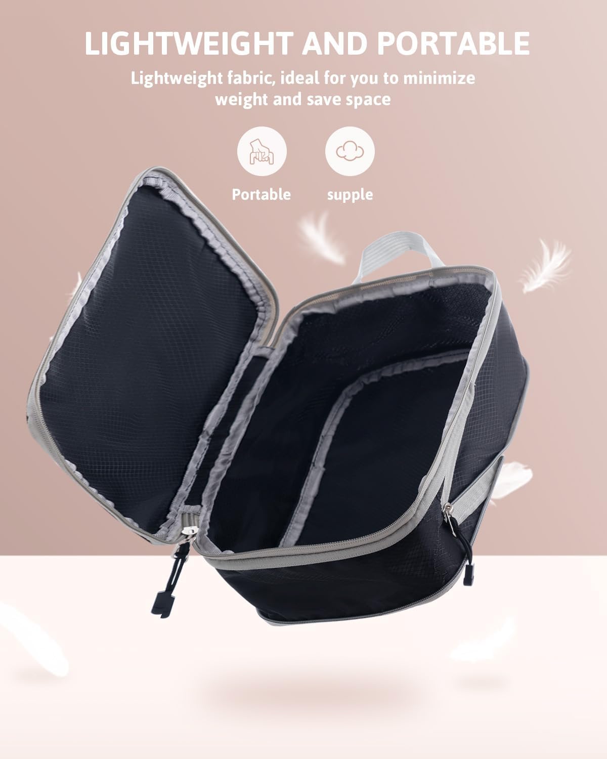3 Piece Suitcase Organizer, Space-Saving Suitcase Organizer Water and Tear Resistant Travel Travel Kit Compression Designed for Families on Business Travel